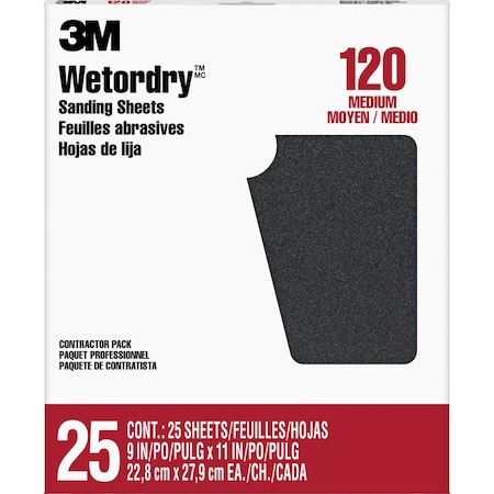 3M Pro-Pak Wetordry Sandpaper, 9"x11", PK10 26080CP-P-G